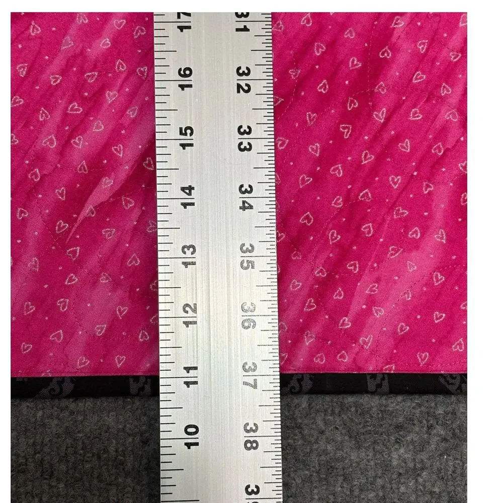 Handmade Quilted Hexagon Table Topper Floral Lone Star Pattern 42
